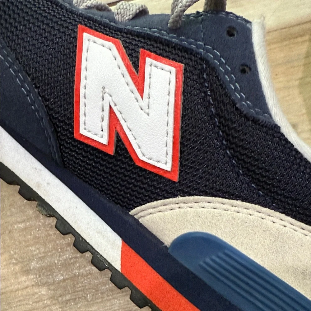 New Balance Kids' Sneakers in Navy and Red - Picture 5 of 9